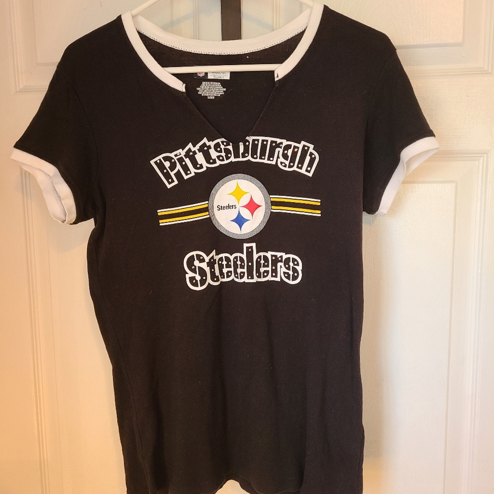 (1212) Pittsburgh Steelers NFL Woman's Apparel,  Size: Large,  Color: Black